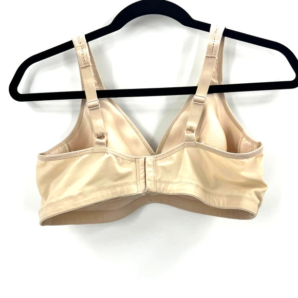 Women's Wireless Cream Beige Lightweight Comfort Bra Adjustable Straps 40D - Picture 2 of 5